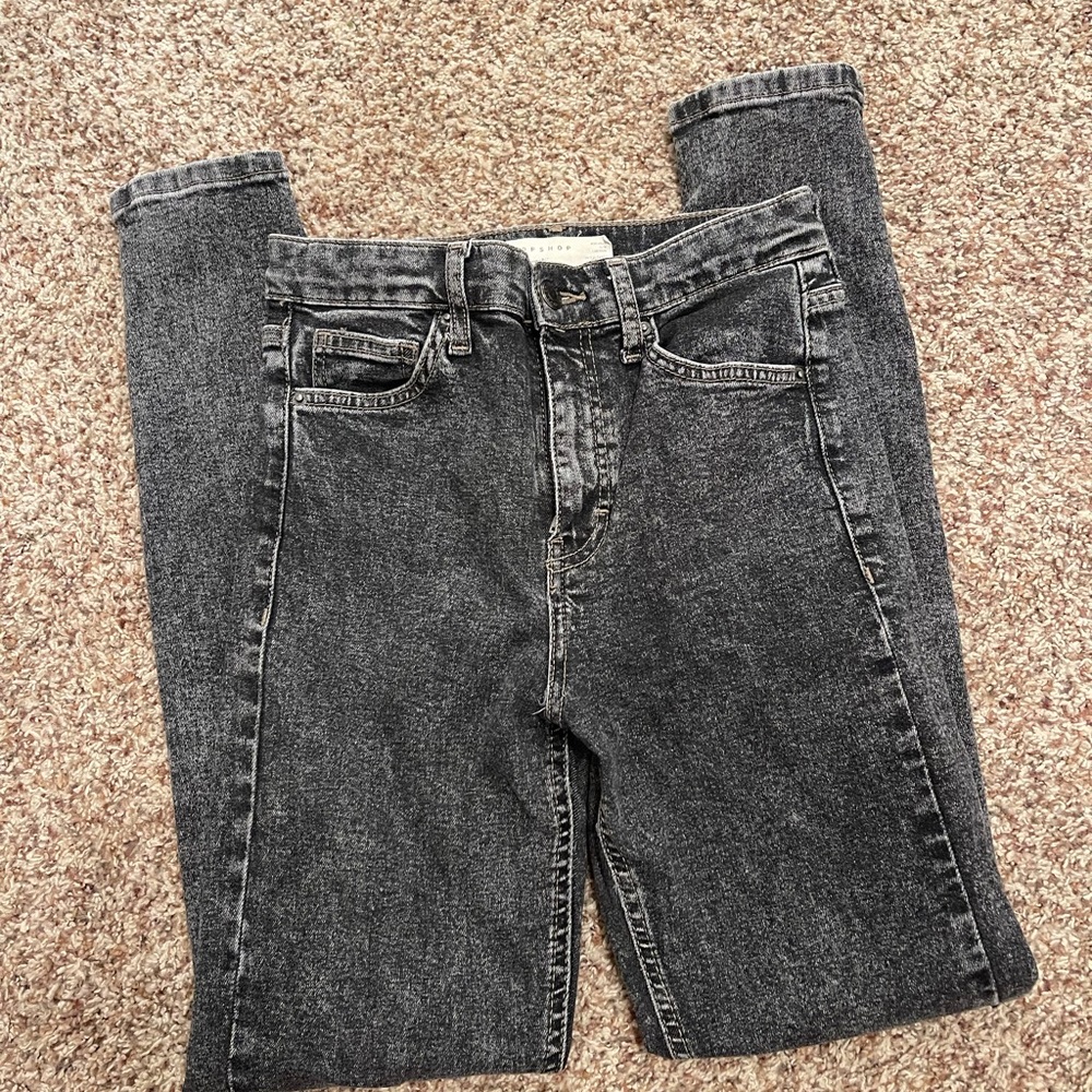 Topshop acid wash ankle Jean